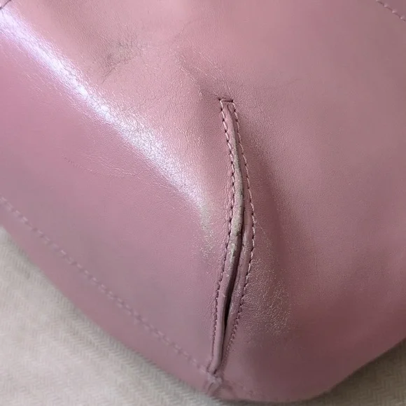 Anthropologie Nest Pink Leather Tote Bag - Picture 3 of 13